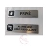 AUA SIGNALETIQUE - Plaque Aluminium brossé imprimé AluSign DARK -