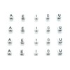 taffbeads 50pcs 6mm Cube White A-Z Single Letters Acrylic Alphabet