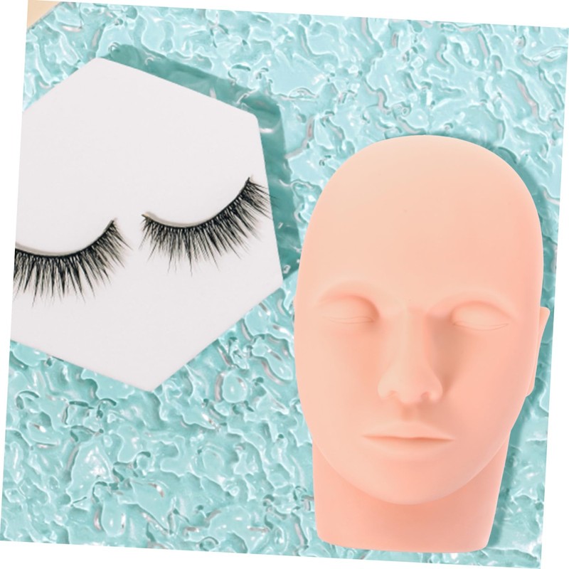 OHPHCALL Professional Eyelash Extension Training Head for Beginners Mannequin Head