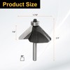 sourcing map 2pcs 45 Degree Chamfer Router Bit 1/4 Inch