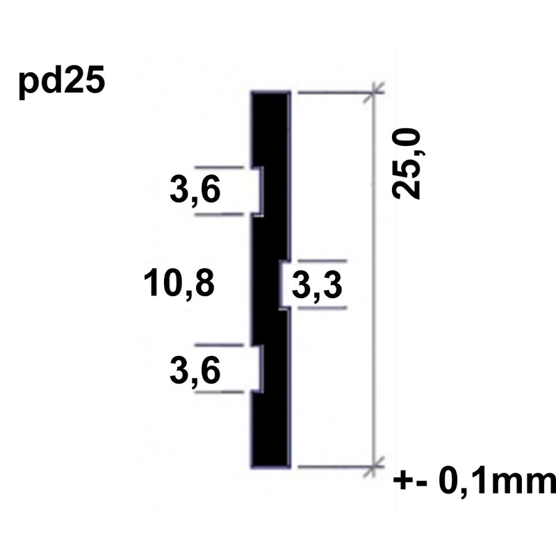 Münzer24 100 x 25mm x 2mm Profile Brass Coin Dispenser