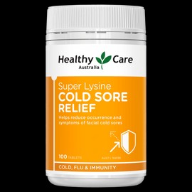 Healthy Care Super Lysine Cold Sore Relief 1000mg 100 Tablets