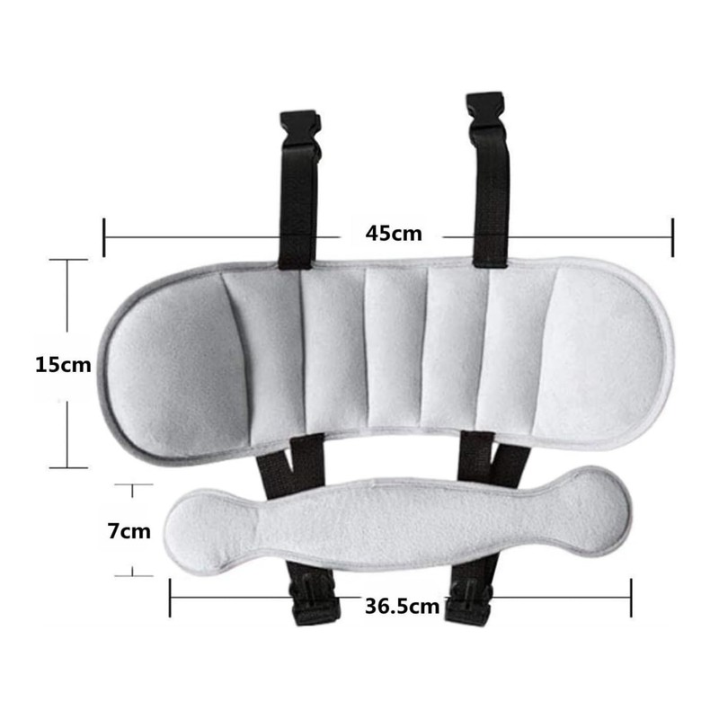 LATRAT Child Car Seat Head Support Strap, Adjustable Headrest Child