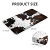 MAYHMYO Brown and White Kitchen Mat for Floor Spotted Cow