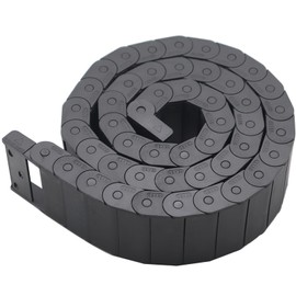 15mm x 50mm Plastic Semi Closed CNC Machine Tool Cable Wire Carrier Drag Chain 1M Black Ted Lele (15mm x 50mm)