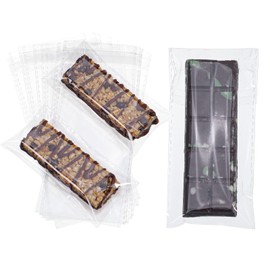 ROSPAKTEK 200Pack 3x6Inches Granola Bar Bags Rice KrispiesTtreats Individually Wrapped Cakesicle Packaging Bags Cellophane Packaging for Cereal Bar Cookies Macaron Soap Chocolate Truffle Energy Bar