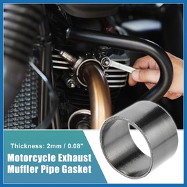 A ABSOPRO 42mm ID 46mm OD Motorcycle Exhaust Muffler Pipe Gasket Graphite Item Replacement