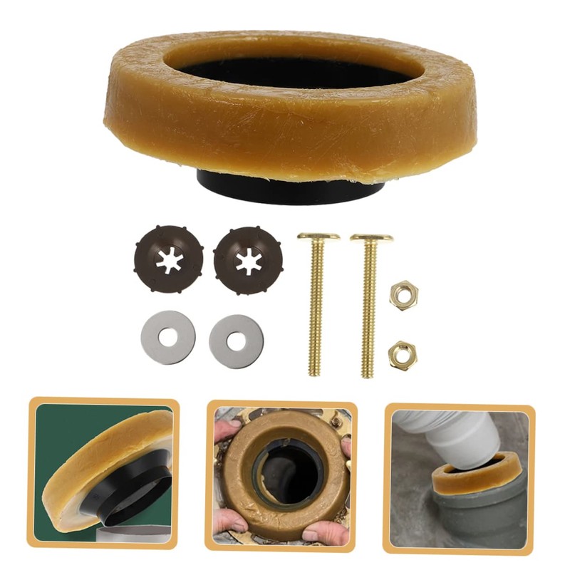 COHEALI 1 Set Toilet Wax Ring and Bolt Durable Toilet