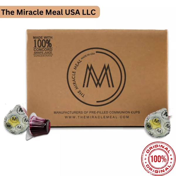 The Miracle Meal Box of 100 Pre-filled Communion Cups GLUTEN