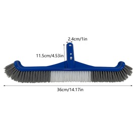 Ashuxxn Poolbürste Poolreinigung Reinigungsbürste Reinigingsborstel voor Zwembaden Hocheffiziente Pool Schrubbbürste Mit Gebogenen Enden Bürste für die Reinigung von Poolböden und wänden 36cm/14in