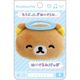 San-X Rilakkuma Emojis Plush Toy Plush Badge Rilakkuma A AB27101 H2.2 x W2.6 x D1.0 inches (55 x 65 x 25 mm)