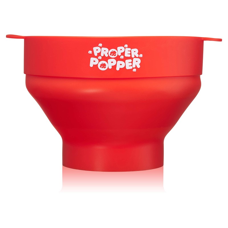 The Original Proper Popper Microwave Popcorn Popper, Silicone Popcorn Maker,
