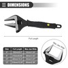 Motoforti Universal Adjustable Spanner Wide Jaw Opening Wrench Automotive Tool,