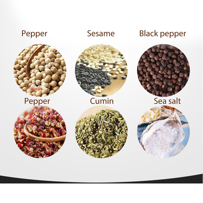 Wooden Pepper Grinder Refillable Rustproof Stainless Steel Core Manual Salt