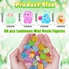 60Pcs Easter Luminous Mini Resin Figurines Miniature Figurines Tiny Small
