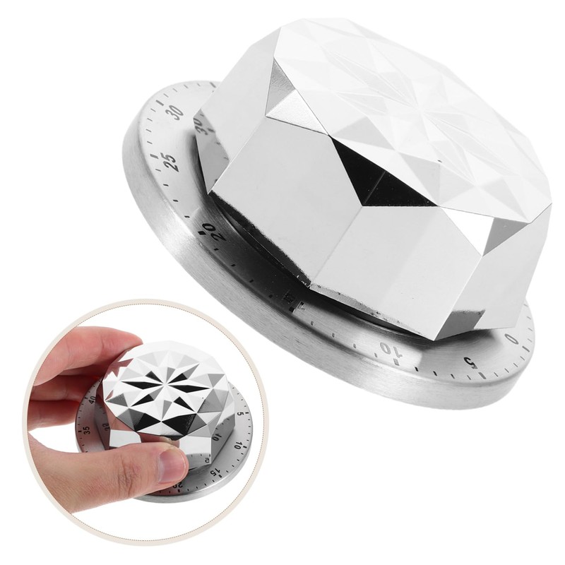 NOLITOY Elegant Kitchen Timer Stainless Steel Kitchen Clock Cooking Alarm