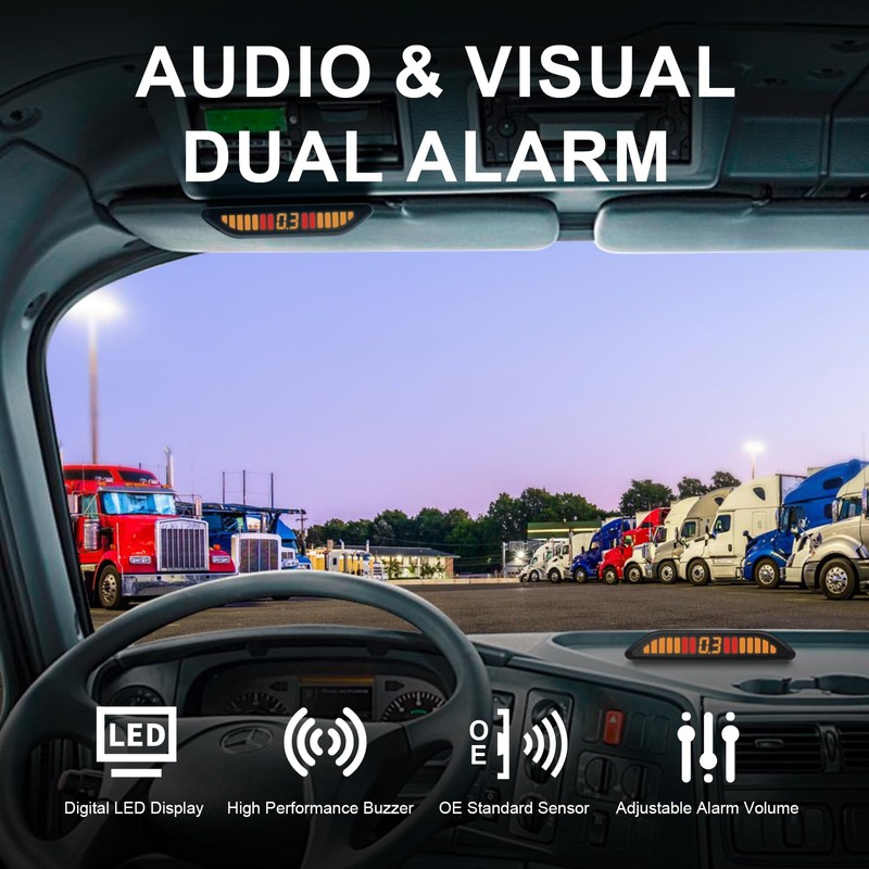 Promata PSW-81 12V 24V Reverse Backup Radar System,Wireless Parking Kit