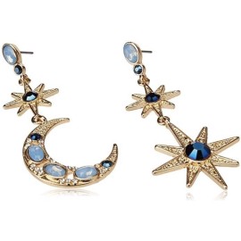Betsey Johnson US Seller Betsey Johnson Celestial Moon & Star Drop Earrings