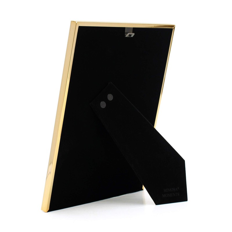 MIMOSA MOMENTS Enamel Metal Weddding Picture Frame with Stand, Display