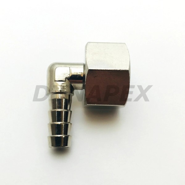 Dynapex 1/4" 6mm Barb x 1/4 Female BSP BSPP 90°