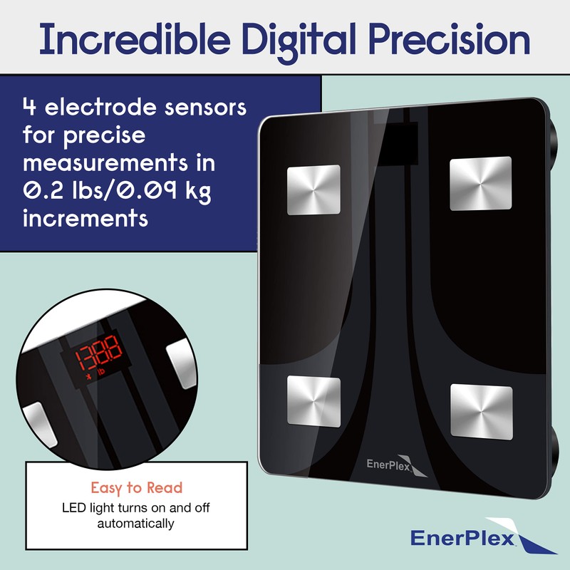 EnerPlex Fit 2020 Model Bluetooth Body Fat Scale, Weight Scales