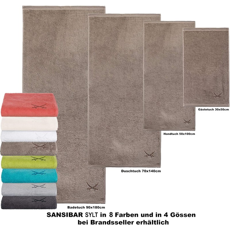 Sansibar Guest Towel with Embroidered Sabre Logo Set Hand Towel