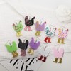 Chicken in Boots Dangle Earrings - Rooster in High Heels