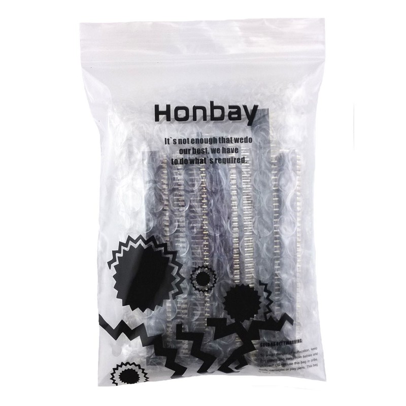 Honbay 40pcs 40 Pin Single Row Male and Female Pin