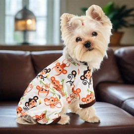 Dog Pajamas for Small Chihuahua Yorkie Teacup, Puppy Pjs Soft Pet Clothes Cat Shirts Outfit