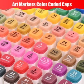 Taotree Alcohol Markers 80 Colors Dual Tips Art Markers Sketch Pens Set, Art Supplies Kit, Drawing Pens Set for Adult Coloring Books Christmas Gifts for for Artist Drawing, Painting, Sketching