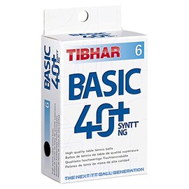 Tibhar Ball Basic 40+ SYNTT NG Pack of 6 White