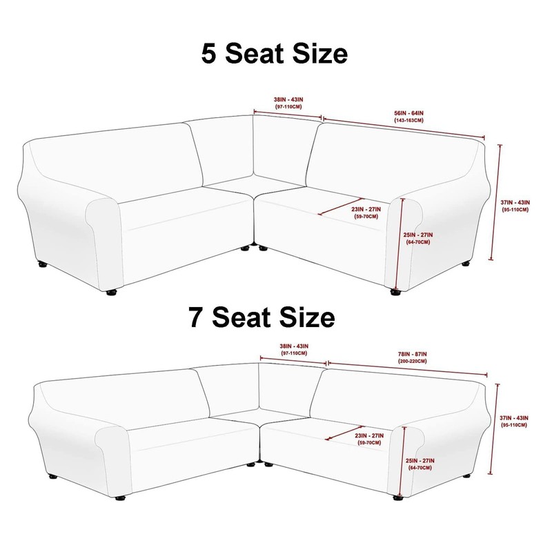 RTEY Corner Sofa Cover, Soft Thick Stretch L-shape Sectional Couch