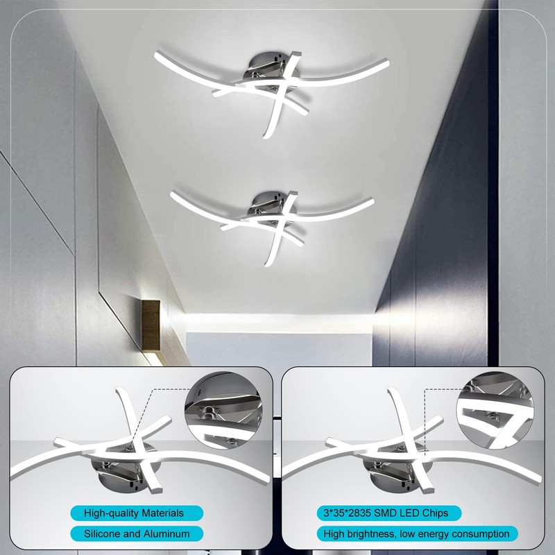 UDIYO LED Ceiling Light, 18 W Ceiling Light, 6000 K