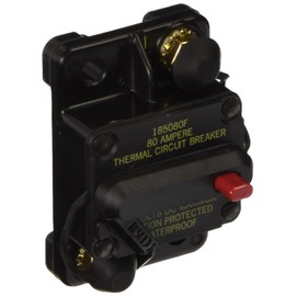 Bussmann CB185-80 Waterproof High Amp Flush Mount Type III (3) Circuit Breaker (80 Amp), 1 Pack