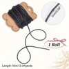 PandaHall 50m Black Cotton Wax Cord, 2mm in diameter