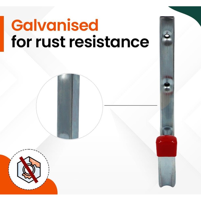 2 x 150mm Large Storage Wall Hooks 85kg Galvanised Steel,
