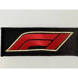 F1 RACING BLACK GOLD Iron on PATCH 1.5” H X 3” L