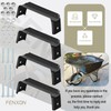 4 Pcs Black Steel Wheelbarrow Heavy Duty Axle Bracket, Wheelbarrow