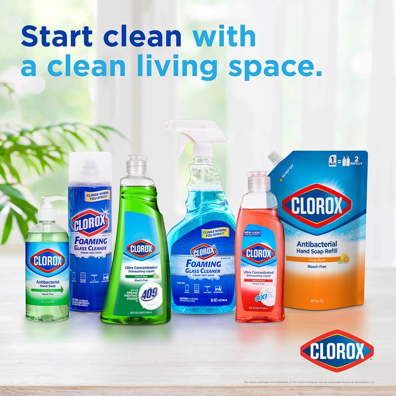 Clorox Antibacterial Liquid Hand Soap with Pump, Soothing Aloe Scent