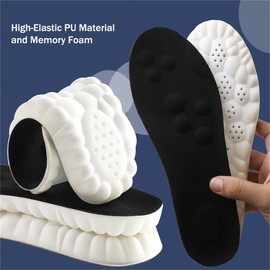 Cloud Soles for Men and Women Men's Comfortble Shoe Steppers Insoles for Men Sole Inserts Memory Foam Insoles for Women/Men with Arch Support (Black, US-Women-5-8.5)