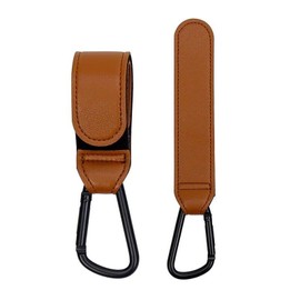 Baby Stroller Hook, Luggage Hook, PU Leather, Sewing, Kinzoku Buckle, Velcro Type, Strong Viscosity, Load Capacity, Multi-functional, Free Both Hands, Suitable for Bicycles, Strollers, Climbing Bags