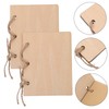 SHOWERORO 2Pcs Wooden Wedding Vow Books Blank Vow Notebooks with