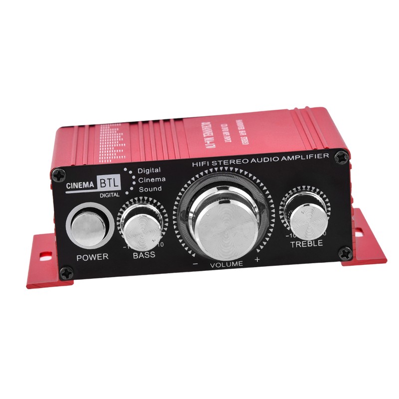 Mini 12V 2 Channel HiFi Stereo Bass Audio Power Amplifier