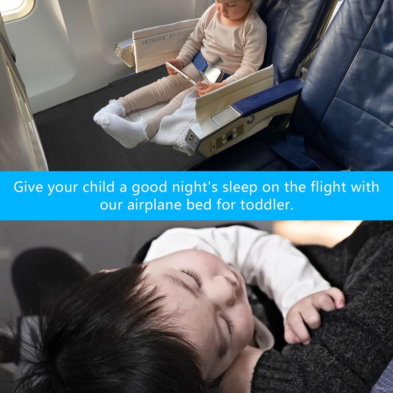 Runmeihe Toddler Airplane Bed, Portable Baby Airplane Seat Extender Travel