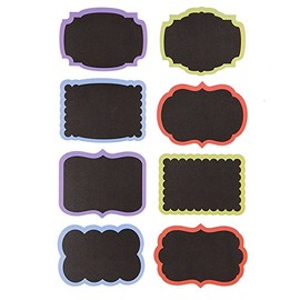 Darice Chalk Small Vinyl Tags with Color Border