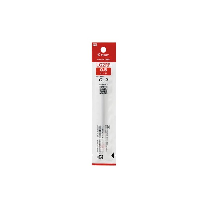 Pilot LG2RF80EF10R Gel Ballpoint Pen Refill LG2RF 0.5 Red 10
