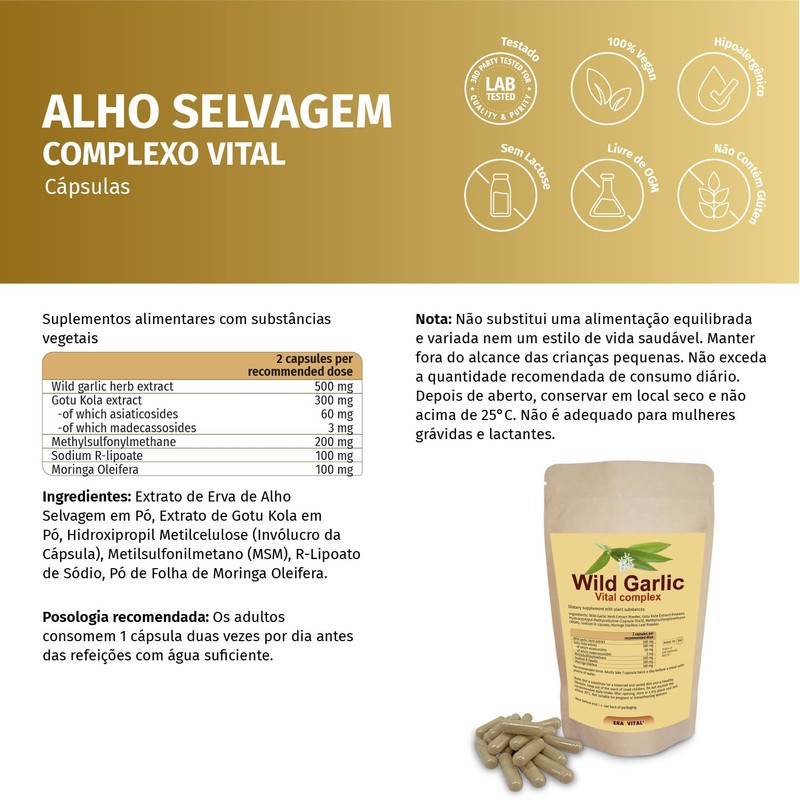 Wild Garlic Extract Powder Capsules with Gotu Kola Extract Powder