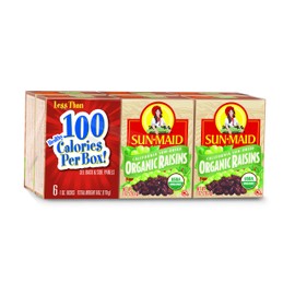 Sun-Maid Natural Raisins, 6 Count (Organic, Pack - 1)