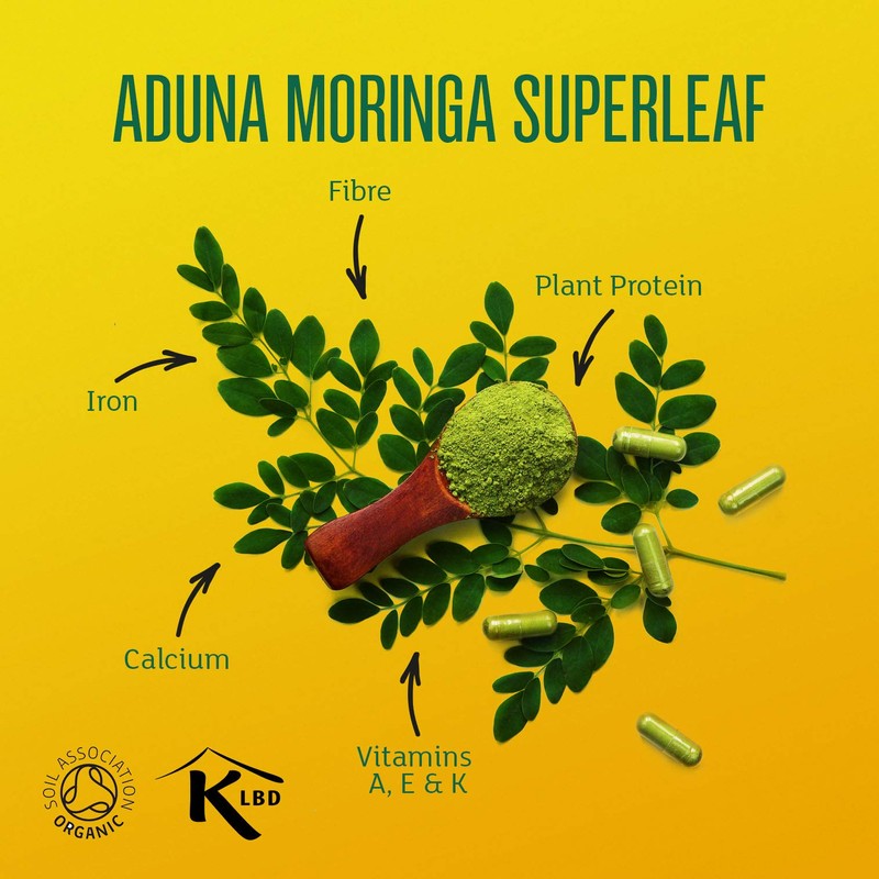 Aduna Pure Moringa Capsules 1500mg | 180 Vegan Moringa Capsules
