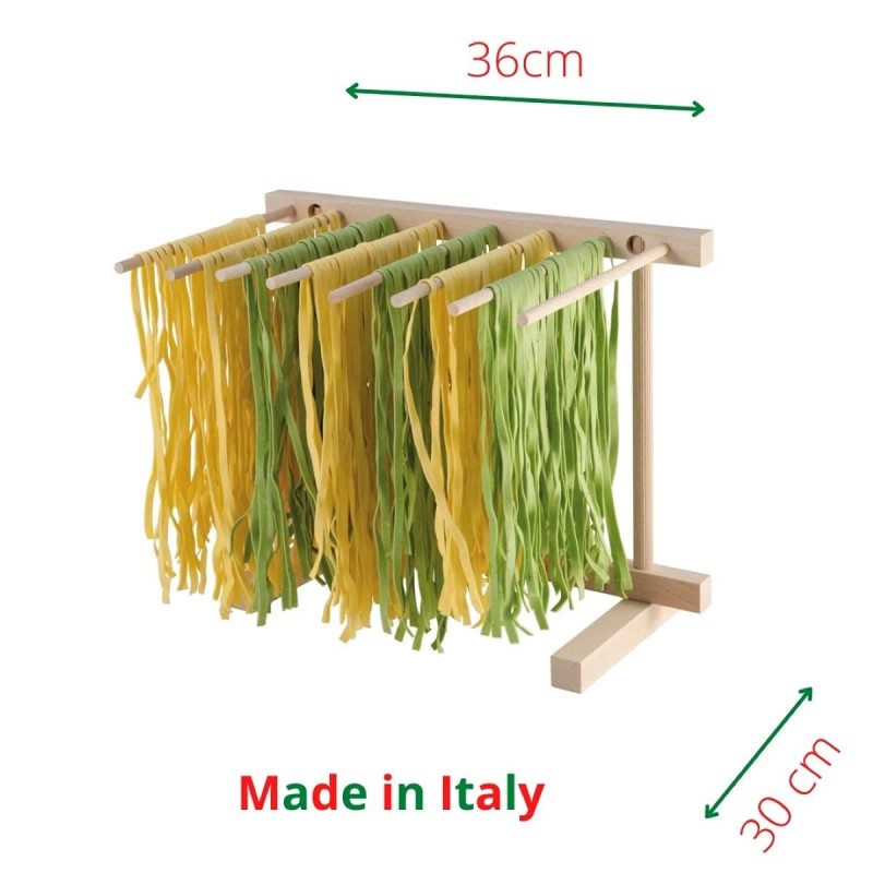 Eppicotispai Natural Beechwood Collapsible Pasta Drying Rack 10+ Sq Ft